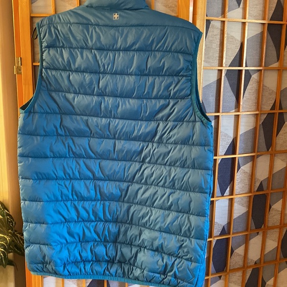Swiss Tech Teal Puffer Men’s Vest - Picture 3 of 4